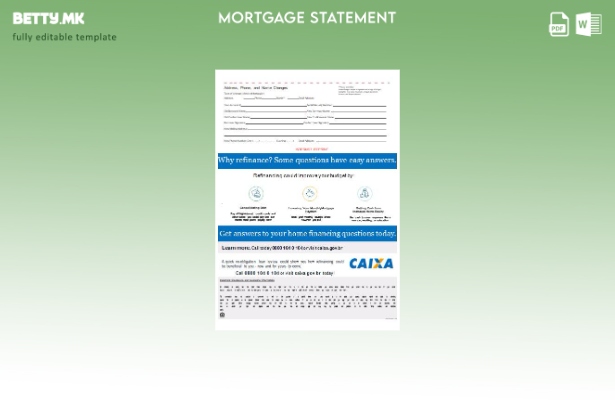 модерен стил Бразил Caixa изјава за хипотека банка, страници, шаблон 1